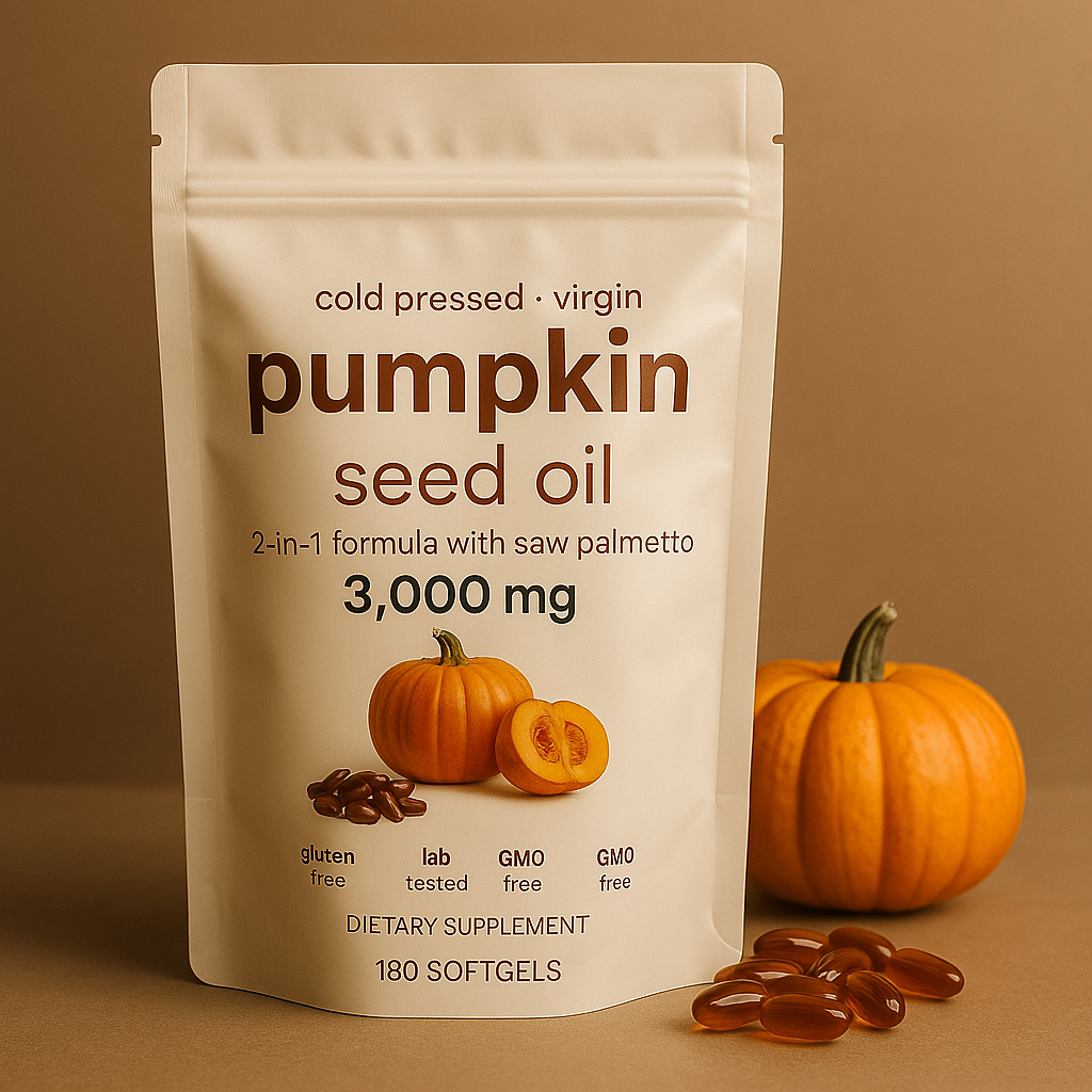 Pumpkin Seed Oil Capsules — 180 Softgels